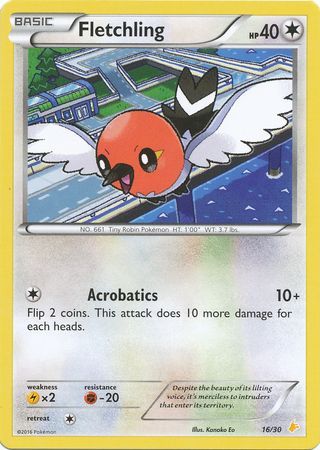 Fletchling (16/30) [XY: Trainer Kit 3 - Pikachu Libre] | Galaxy Games LLC