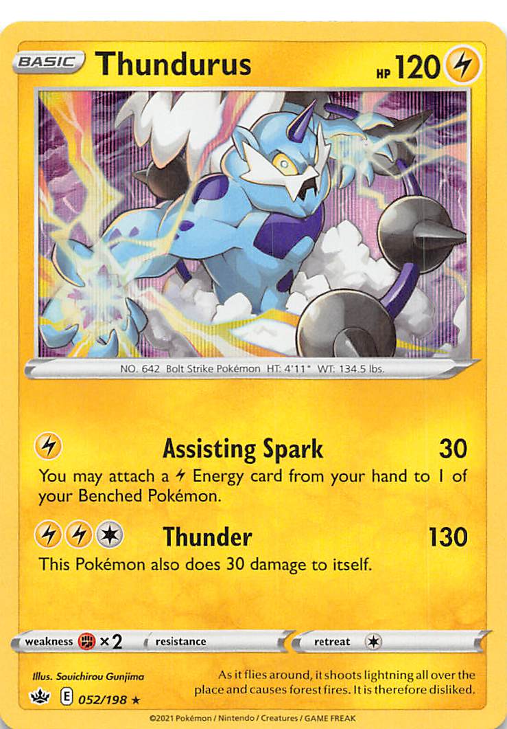 Thundurus (052/198) [Sword & Shield: Chilling Reign] | Galaxy Games LLC