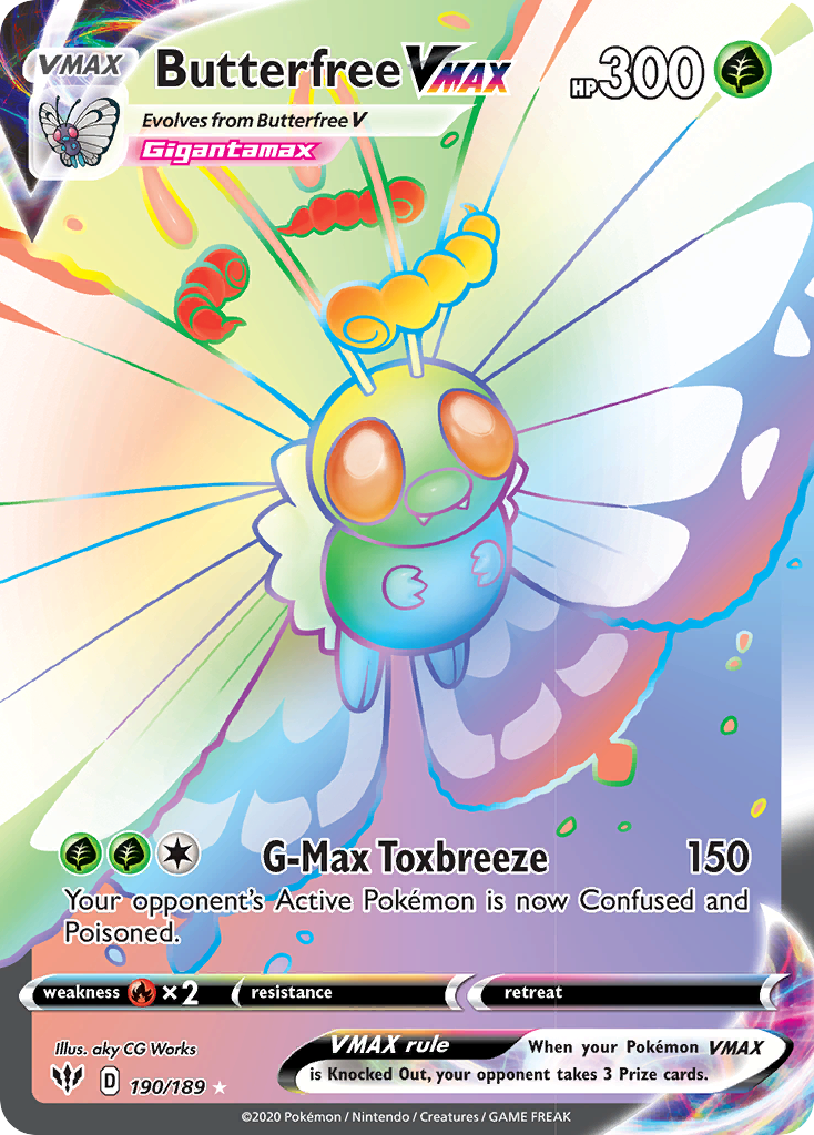 Butterfree VMAX (190/189) [Sword & Shield: Darkness Ablaze] | Galaxy Games LLC