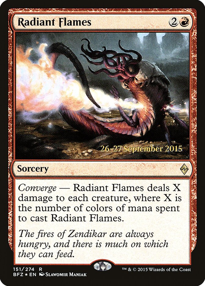 Radiant Flames [Battle for Zendikar Prerelease Promos] | Galaxy Games LLC