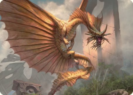 Ancient Gold Dragon Art Card (28) [Commander Legends: Battle for Baldur's Gate Art Series] | Galaxy Games LLC