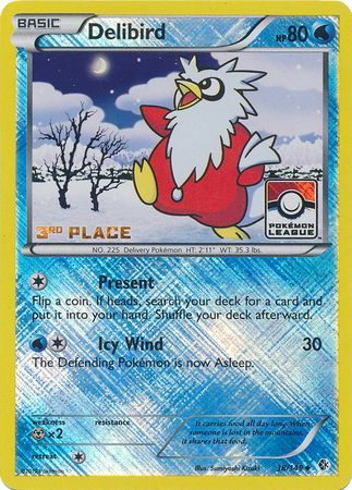 Delibird (38/149) (League Promo 3rd Place) [Black & White: Boundaries Crossed] | Galaxy Games LLC