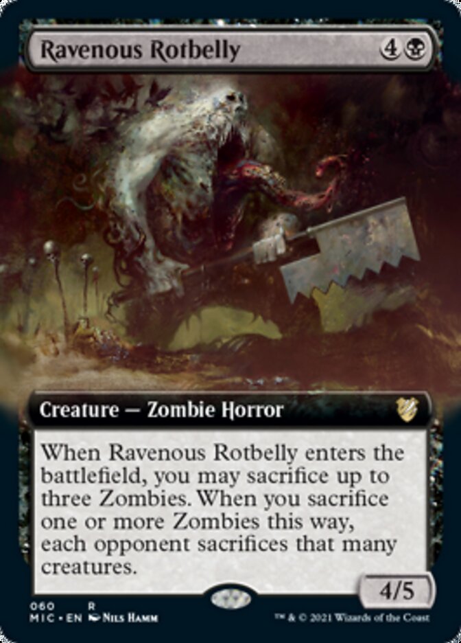 Ravenous Rotbelly (Extended Art) [Innistrad: Midnight Hunt Commander] | Galaxy Games LLC