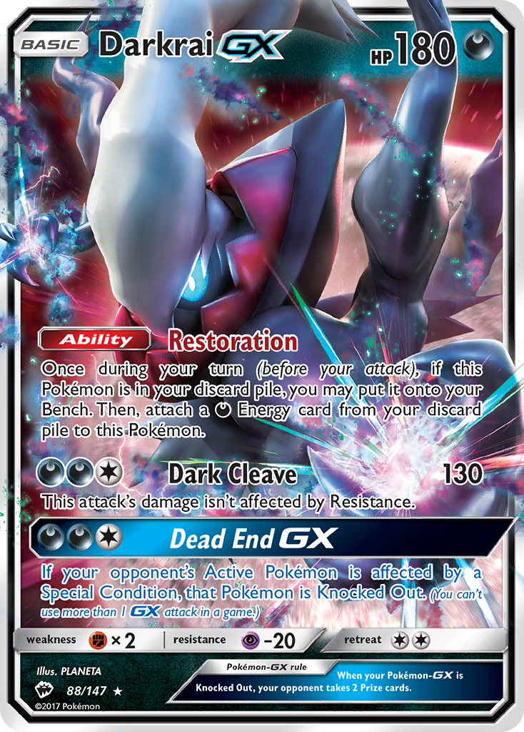 Darkrai GX (88/147) [Sun & Moon: Burning Shadows] | Galaxy Games LLC