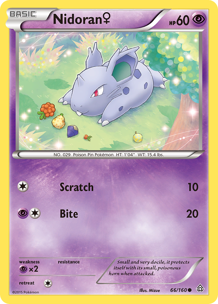 Nidoran (66/160) (Female) [XY: Primal Clash] | Galaxy Games LLC