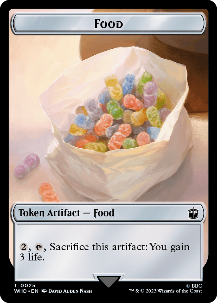 Alien Angel // Food (0025) Double-Sided Token [Doctor Who Tokens] | Galaxy Games LLC