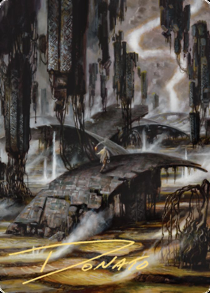 Grimclimb Pathway Art Card (Gold-Stamped Signature) [Zendikar Rising Art Series] | Galaxy Games LLC