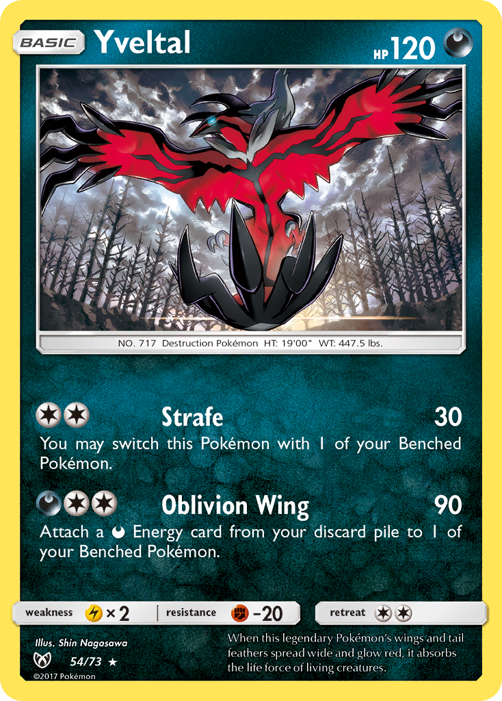 Yveltal (54/73) [Sun & Moon: Shining Legends] | Galaxy Games LLC