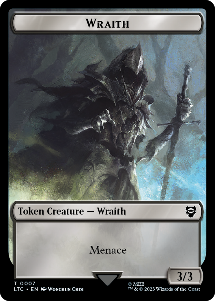 Food // Wraith Double-Sided Token [The Lord of the Rings: Tales of Middle-Earth Commander Tokens] | Galaxy Games LLC