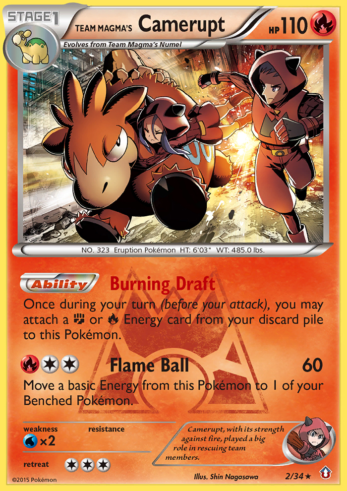 Team Magma's Camerupt (2/34) [XY: Double Crisis] | Galaxy Games LLC