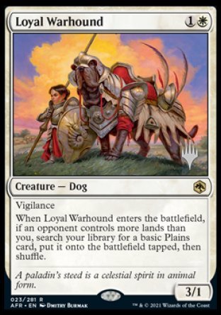 Loyal Warhound (Promo Pack) [Dungeons & Dragons: Adventures in the Forgotten Realms Promos] | Galaxy Games LLC