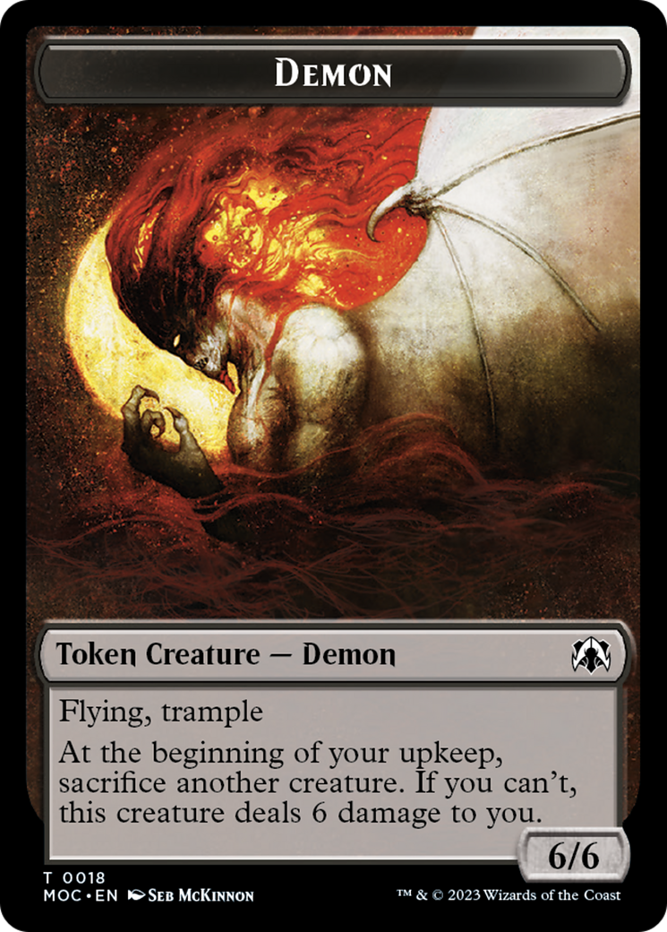 Angel (3) // Demon Double-Sided Token [March of the Machine Commander Tokens] | Galaxy Games LLC