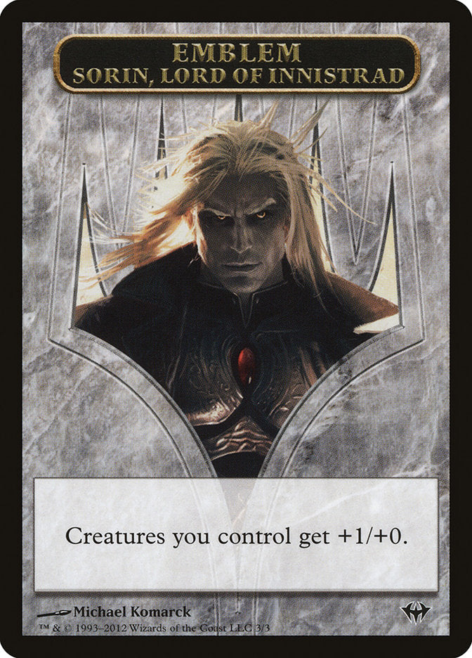 Sorin, Lord of Innistrad Emblem [Dark Ascension Tokens] | Galaxy Games LLC