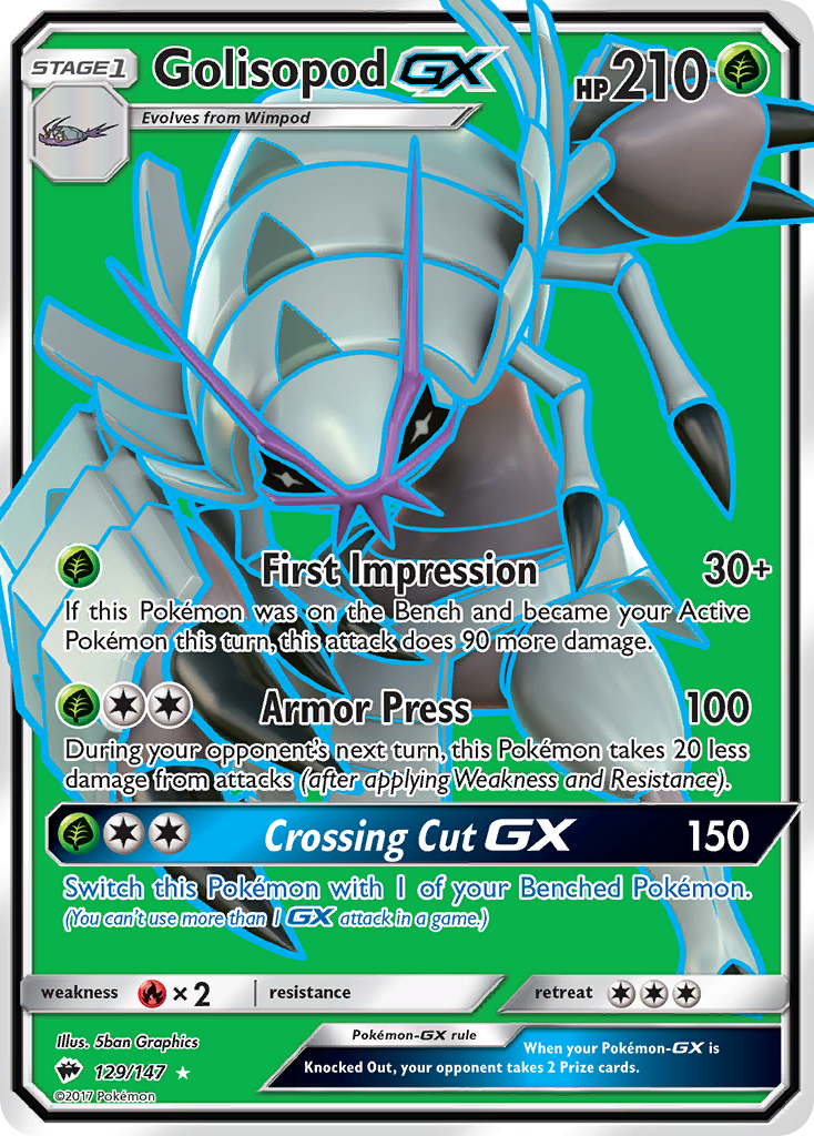 Golisopod GX (129/147) [Sun & Moon: Burning Shadows] | Galaxy Games LLC