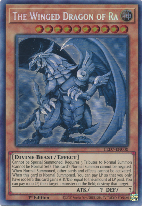 The Winged Dragon of Ra (Ghost Rare) [LED7-EN000] Ghost Rare | Galaxy Games LLC