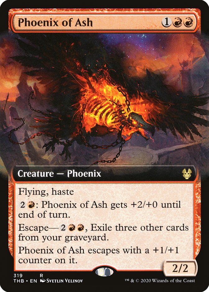 Phoenix of Ash (Extended Art) [Theros Beyond Death] | Galaxy Games LLC