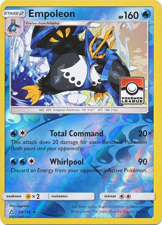 Empoleon (34/156) (League Promo) [Sun & Moon: Ultra Prism] | Galaxy Games LLC