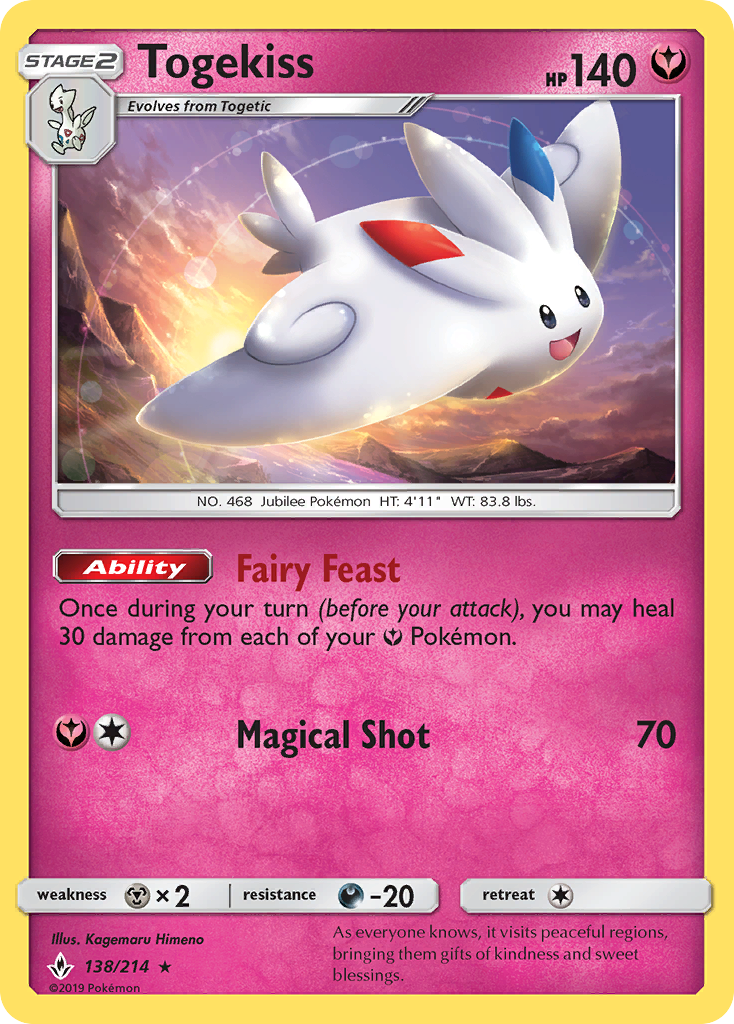 Togekiss (138/214) [Sun & Moon: Unbroken Bonds] | Galaxy Games LLC