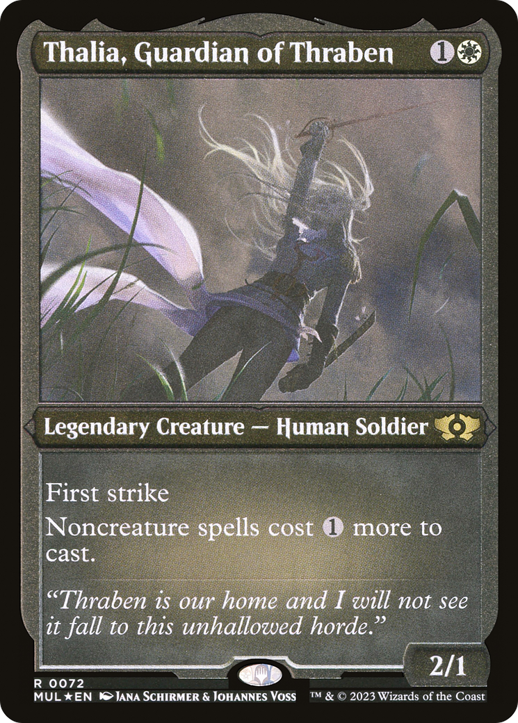 Thalia, Guardian of Thraben (Foil Etched) [Multiverse Legends] | Galaxy Games LLC