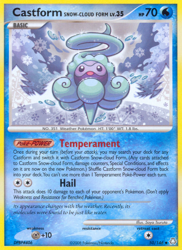 Castform Snow-cloud Form (50/146) [Diamond & Pearl: Legends Awakened] | Galaxy Games LLC