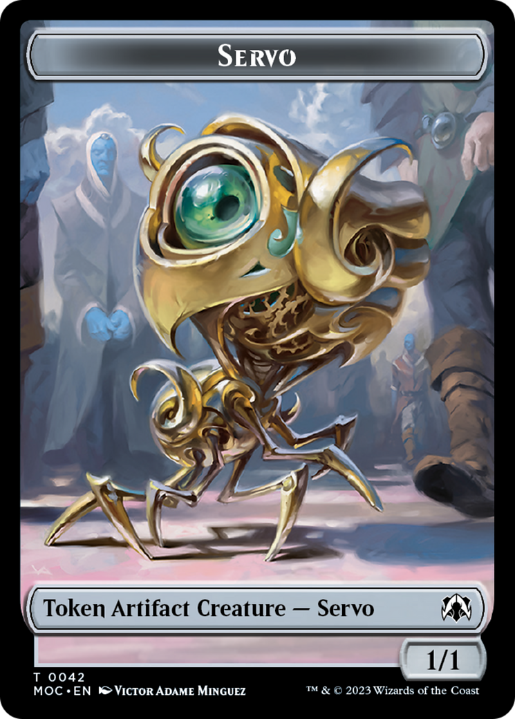 Feather // Servo Double-Sided Token [March of the Machine Commander Tokens] | Galaxy Games LLC