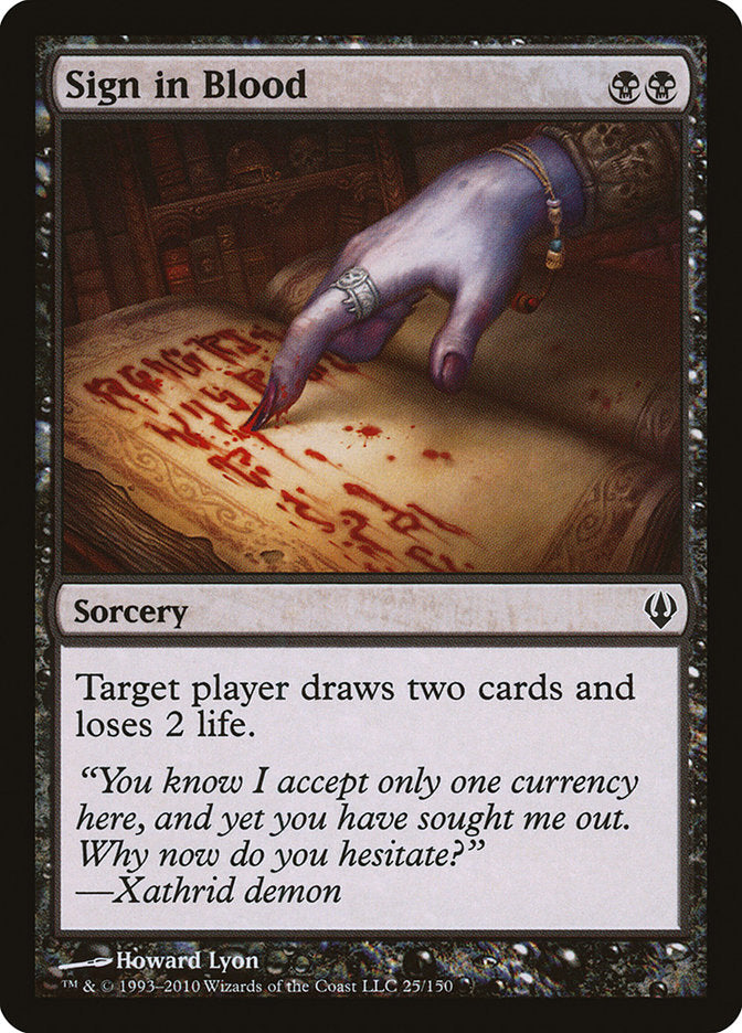 Sign in Blood [Archenemy] | Galaxy Games LLC