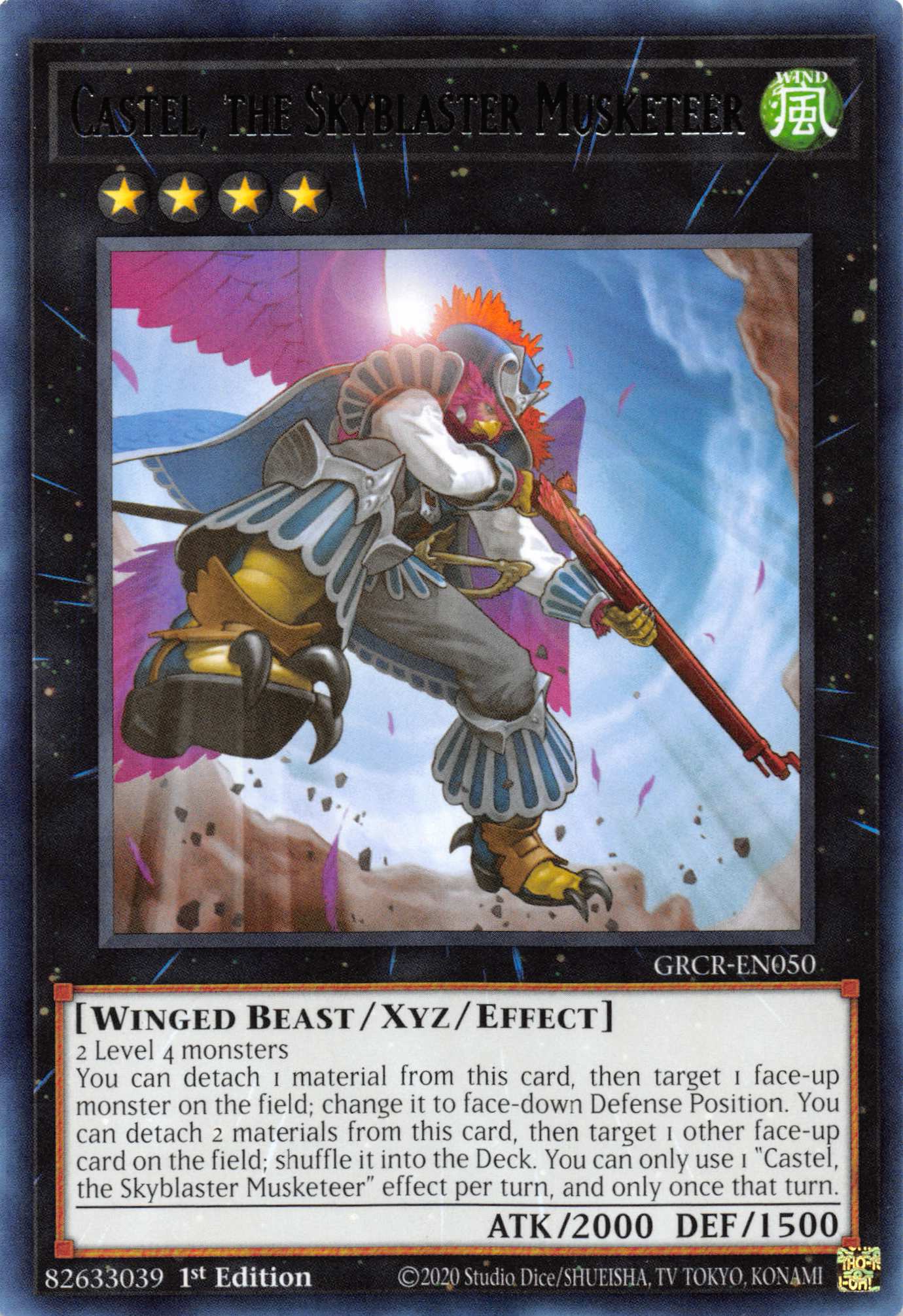 Castel, the Skyblaster Musketeer [GRCR-EN050] Rare | Galaxy Games LLC