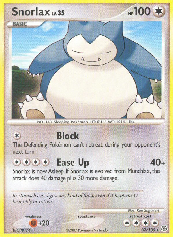 Snorlax (37/130) [Diamond & Pearl: Base Set] | Galaxy Games LLC