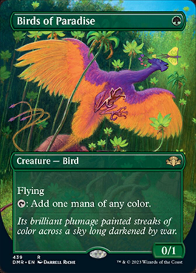 Birds of Paradise (Borderless Alternate Art) [Dominaria Remastered] | Galaxy Games LLC