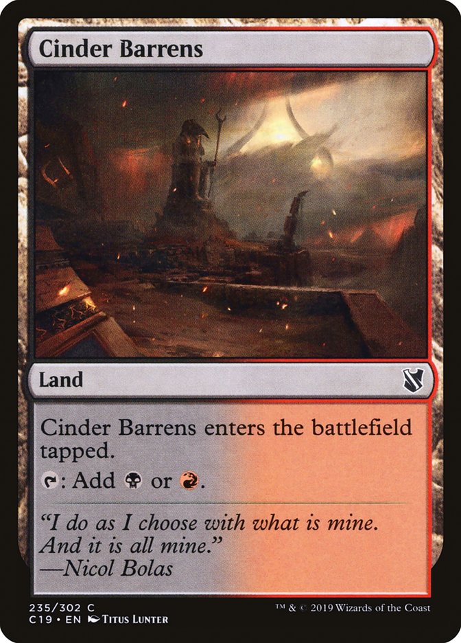 Cinder Barrens [Commander 2019] | Galaxy Games LLC