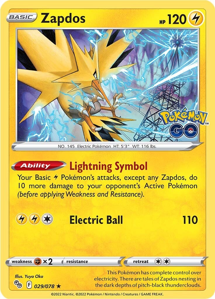 Zapdos (029/078) [Pokémon GO] | Galaxy Games LLC