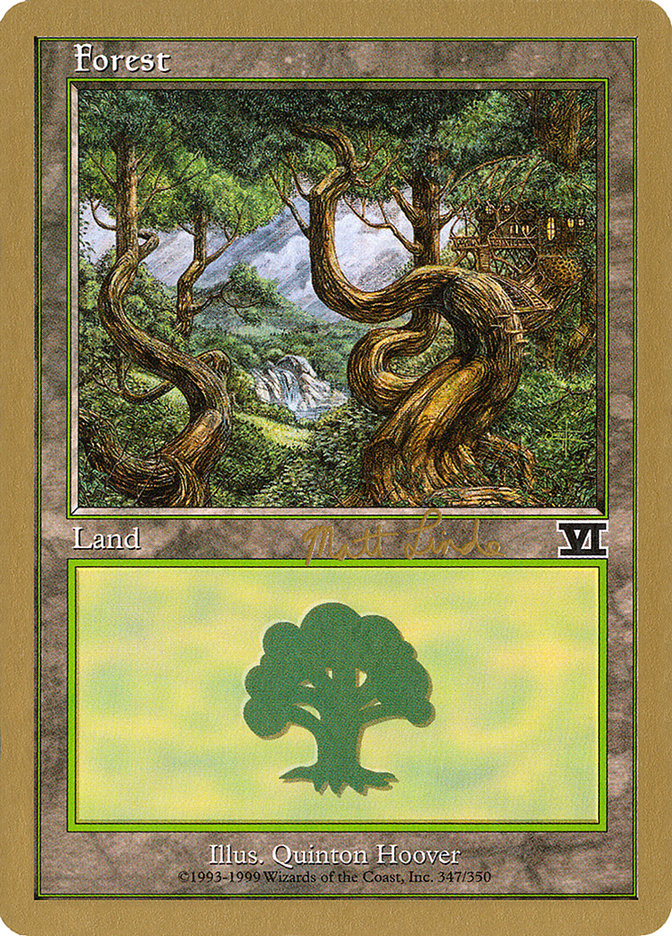 Forest (ml347b) (Matt Linde) [World Championship Decks 1999] | Galaxy Games LLC
