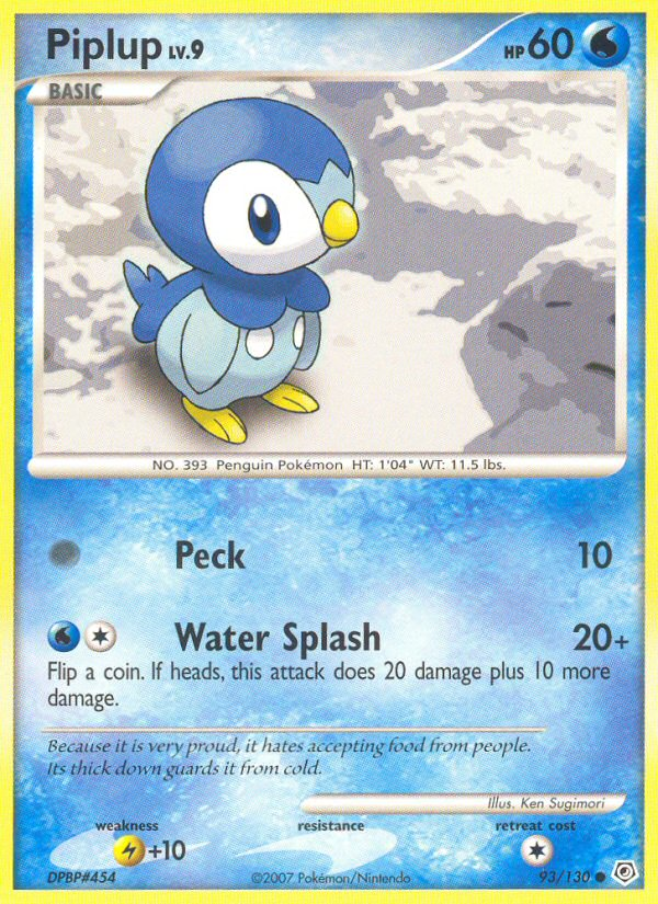 Piplup (93/130) [Diamond & Pearl: Base Set] | Galaxy Games LLC