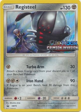 Registeel (SM75) (Staff Prerelease Promo) [Sun & Moon: Black Star Promos] | Galaxy Games LLC