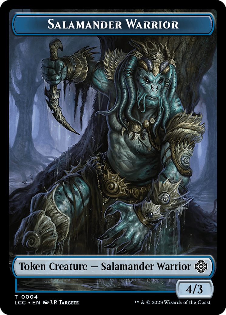 Salamander Warrior // Shapeshifter Double-Sided Token [The Lost Caverns of Ixalan Commander Tokens] | Galaxy Games LLC