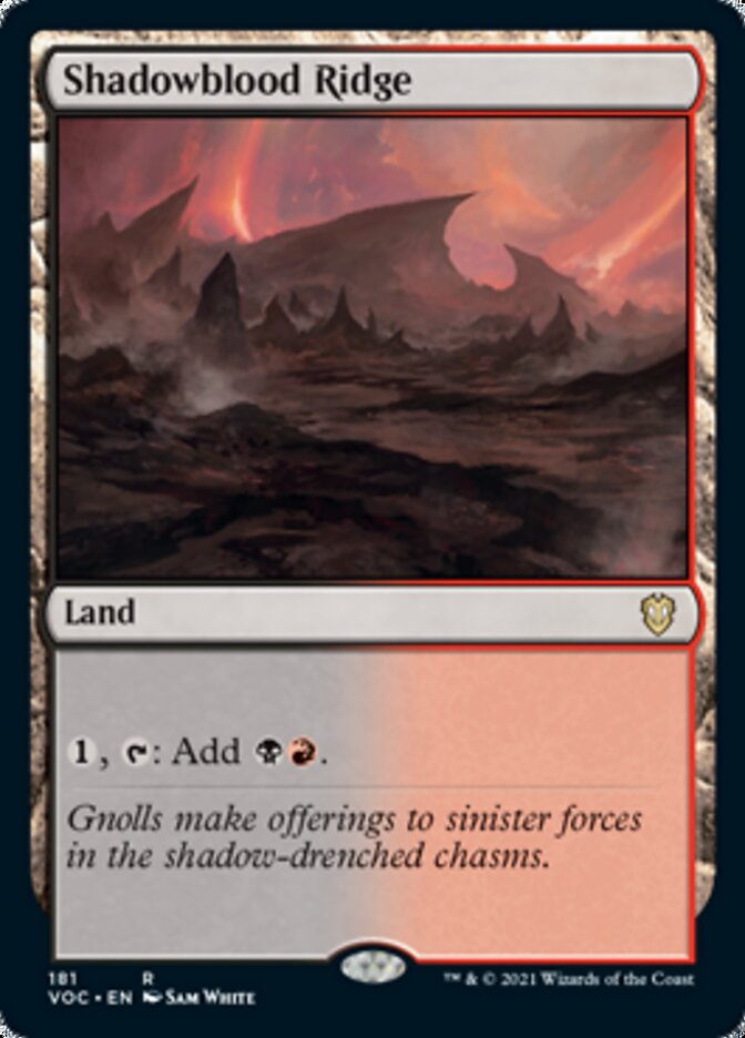 Shadowblood Ridge [Innistrad: Crimson Vow Commander] | Galaxy Games LLC