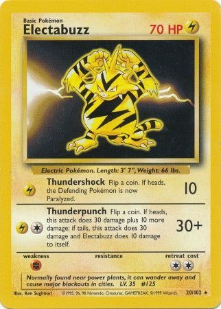 Electabuzz (20/102) [Base Set Unlimited] | Galaxy Games LLC