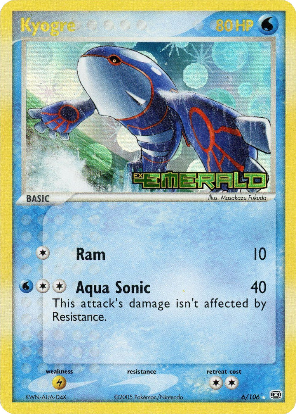 Kyogre (6/106) (Stamped) [EX: Emerald] | Galaxy Games LLC