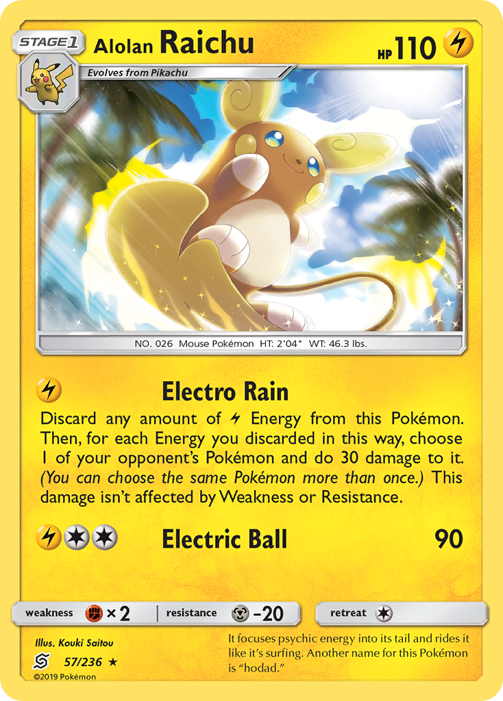 Alolan Raichu (57/236) [Sun & Moon: Unified Minds] | Galaxy Games LLC