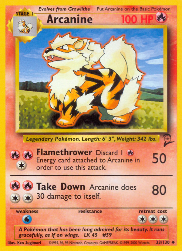 Arcanine (33/130) [Base Set 2] | Galaxy Games LLC