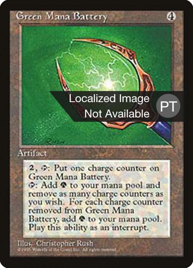 Green Mana Battery [Fourth Edition (Foreign Black Border)] | Galaxy Games LLC
