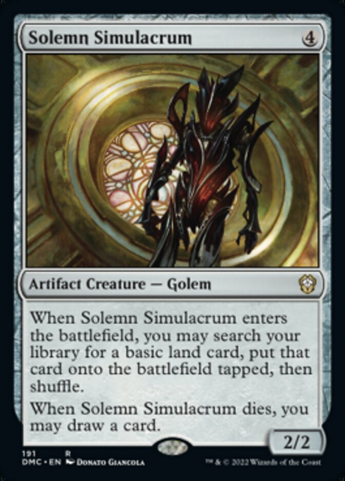 Solemn Simulacrum [Dominaria United Commander] | Galaxy Games LLC