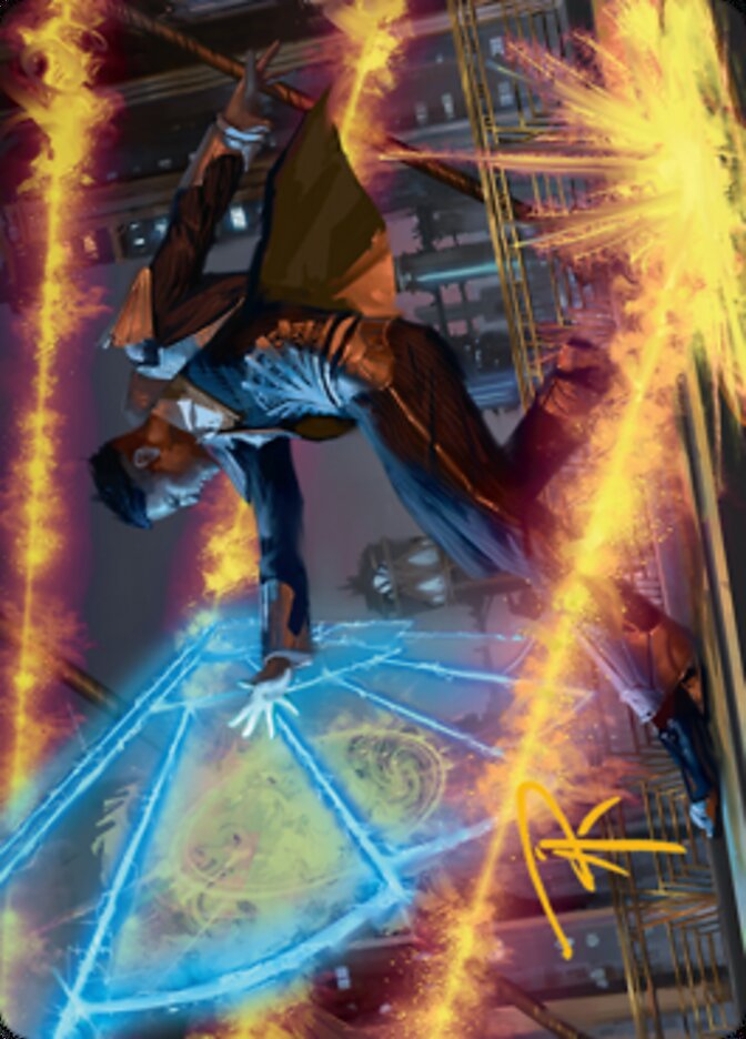 Wingshield Agent Art Card (Gold-Stamped Signature) [Streets of New Capenna Art Series] | Galaxy Games LLC