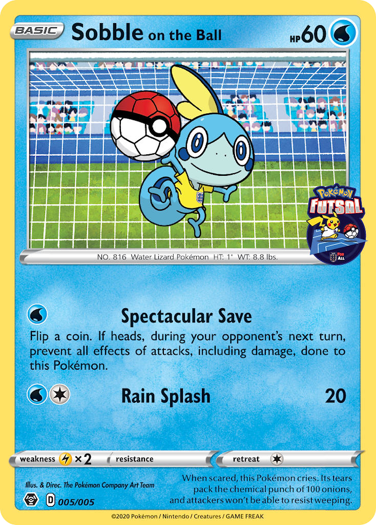 Sobble on the Ball (005/005) [Pokemon Futsal Collection] | Galaxy Games LLC