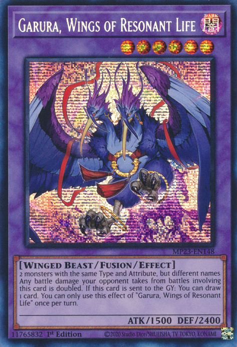 Garura, Wings of Resonant Life [MP23-EN148] Prismatic Secret Rare | Galaxy Games LLC