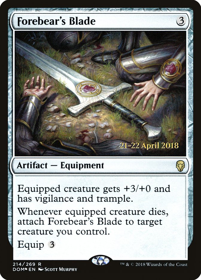 Forebear's Blade [Dominaria Prerelease Promos] | Galaxy Games LLC