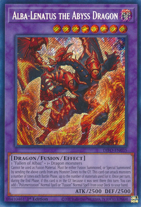 Alba-Lenatus the Abyss Dragon [DIFO-EN035] Secret Rare | Galaxy Games LLC