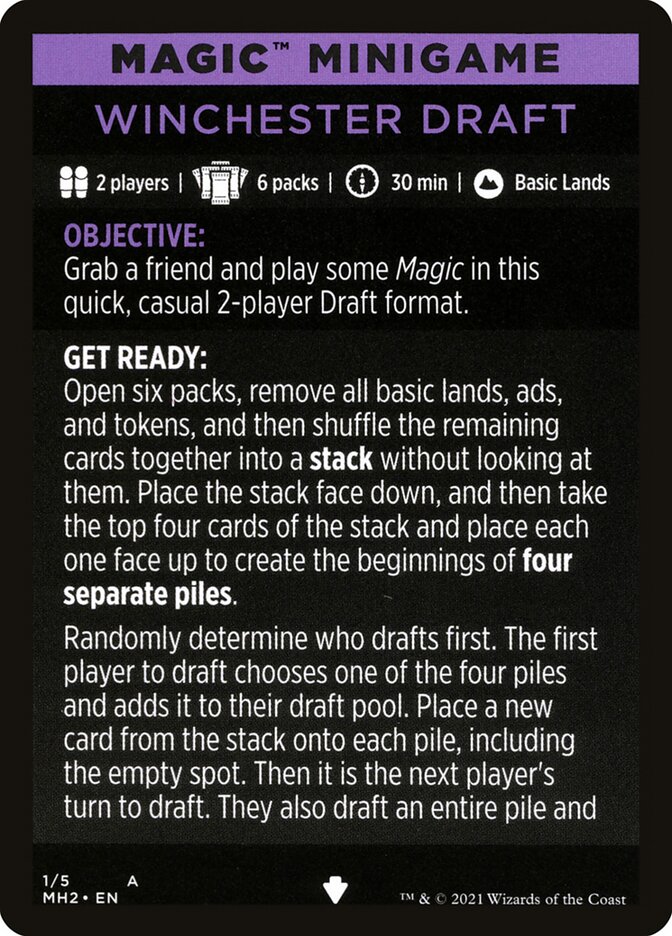 Winchester Draft (Magic Minigame) [Modern Horizons 2 Minigame] | Galaxy Games LLC