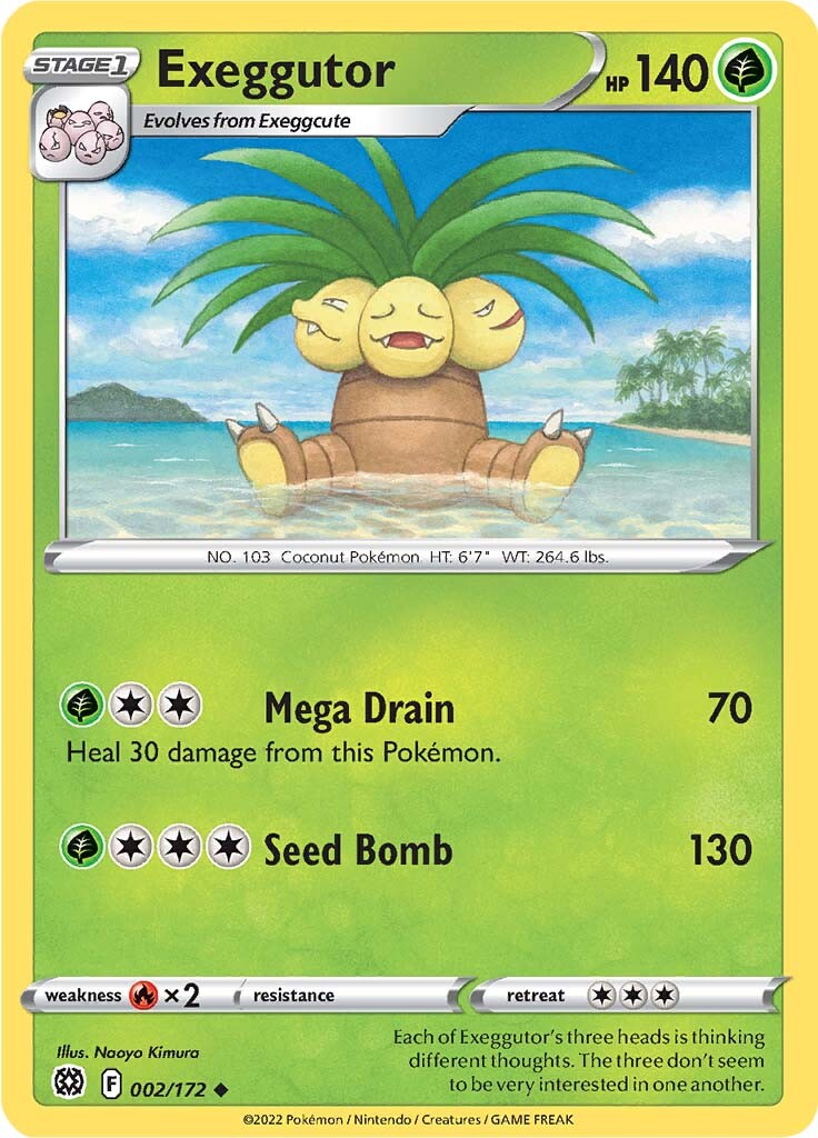 Exeggutor (002/172) [Sword & Shield: Brilliant Stars] | Galaxy Games LLC