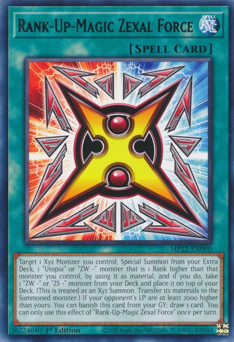 Rank-Up-Magic Zexal Force [MP22-EN090] Rare | Galaxy Games LLC